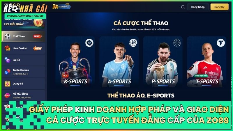 Nhà cái Zo88 được cấp phép hoạt động bởi các cơ quan giám sát cờ bạc uy tín quốc tế.